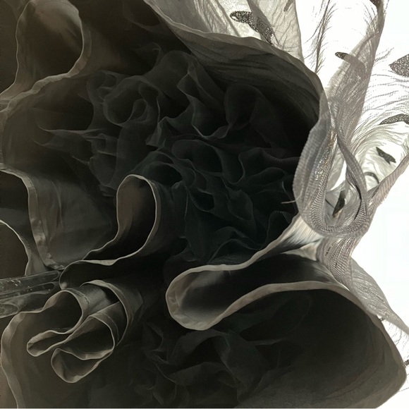 Collectif Skylar Glitter Heart Swing Sweetheart Puff Sleeve Tulle Prom Dress XXS - Picture 11 of 16